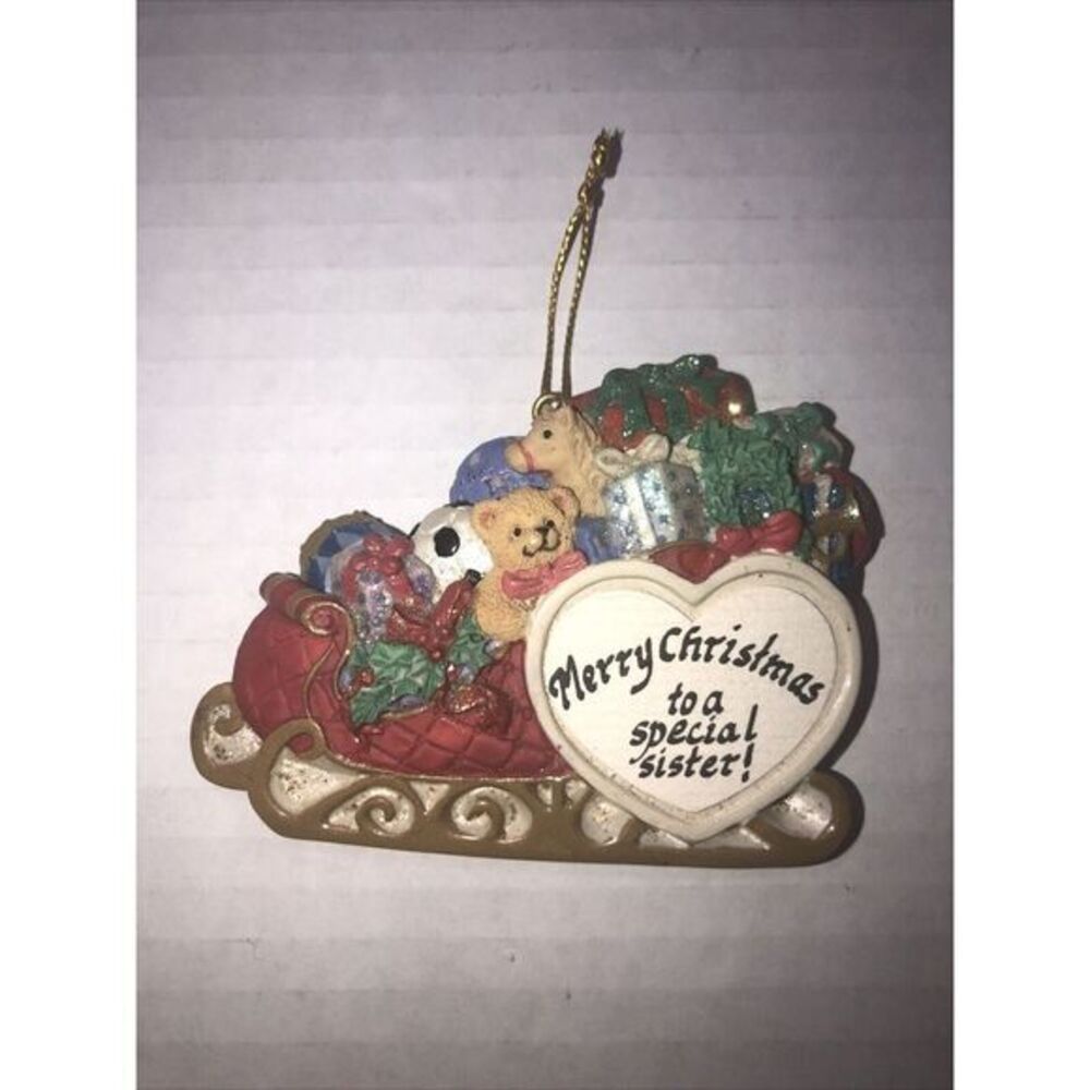 Christmas‎ Ornaments Merry Christmas To A Special Sister Vintage 1999